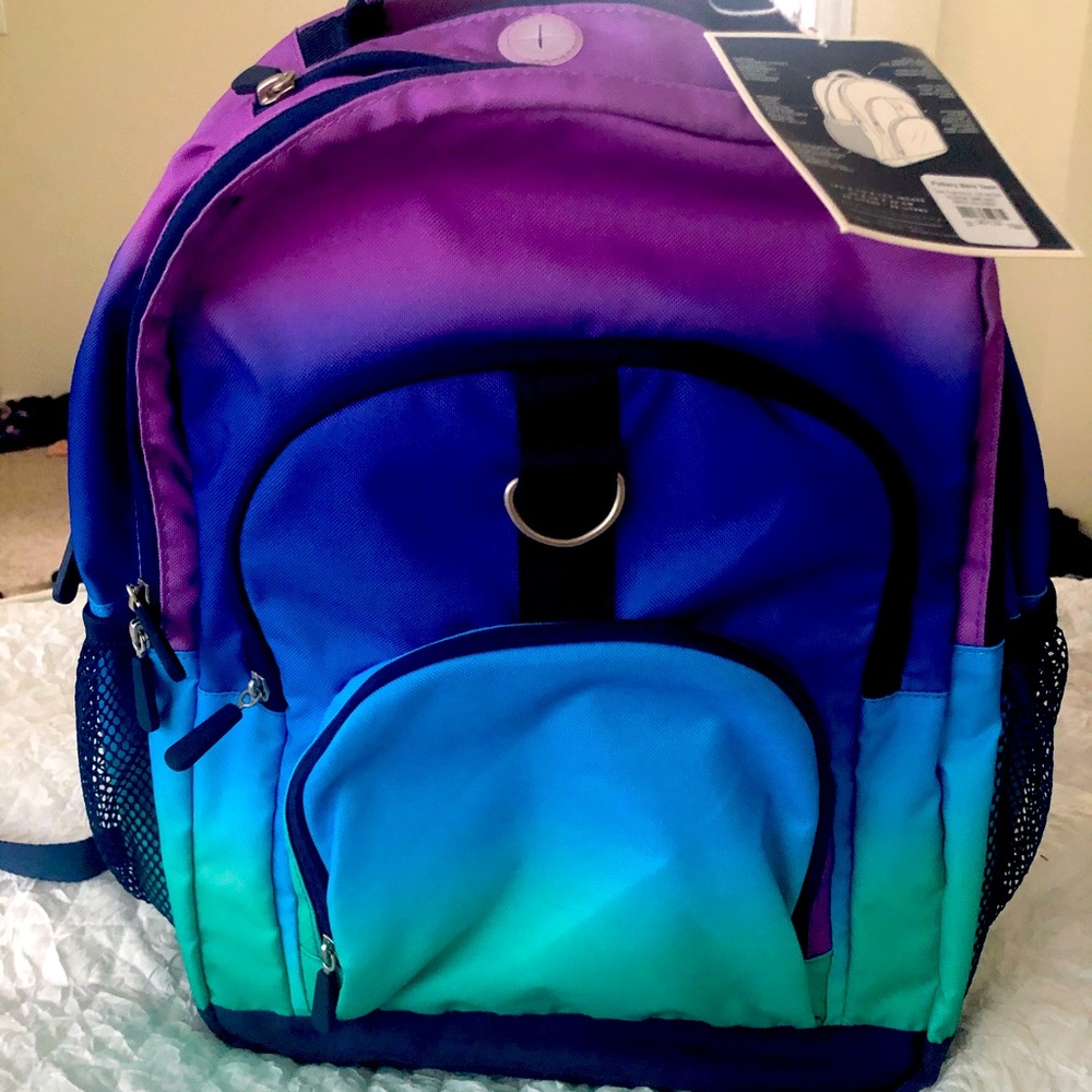 NEW POTTERY BARN XL BACKPACK MULTI COOL, with tags